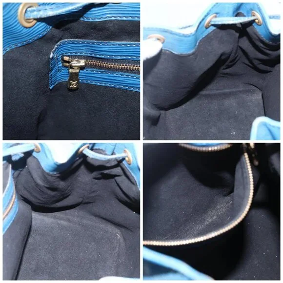 LOUIS VUITTON Epi Petit Noe Shoulder Bag Blue M44105 LV Auth ka741